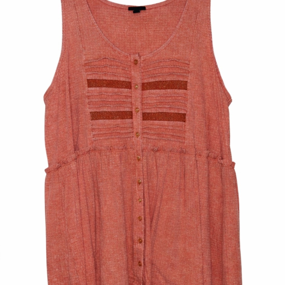 Torrid Ribbed Knit Top in Coral Pink